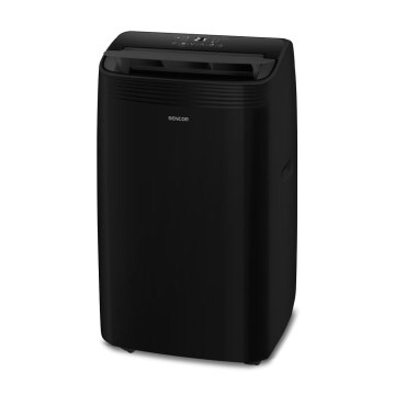 Sencor - Inteligentna przenośna klimatyzacja 4w1 z pełnym zestawem akcesoriów 900W/230V 9000 BTU Wi-Fi czarna + pilot zdalnego sterowania