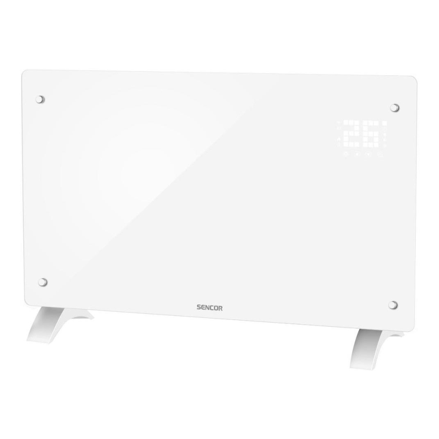 Sencor - Inteligentny elektryczny grzejnik/konwektor 2000W/230V IP24 Wi-Fi biały + zdalne sterowanie