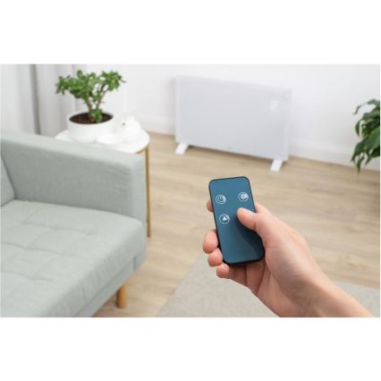 Sencor - Inteligentny elektryczny grzejnik/konwektor 2000W/230V IP24 Wi-Fi biały + zdalne sterowanie