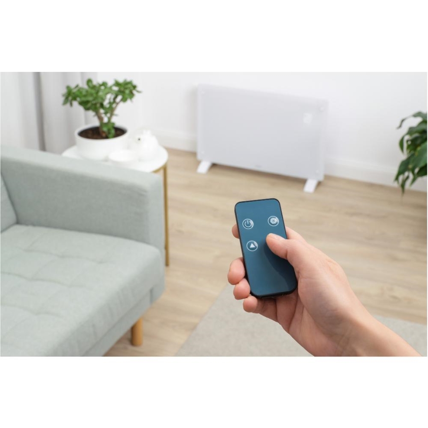 Sencor - Inteligentny elektryczny grzejnik/konwektor 2000W/230V IP24 Wi-Fi biały + zdalne sterowanie