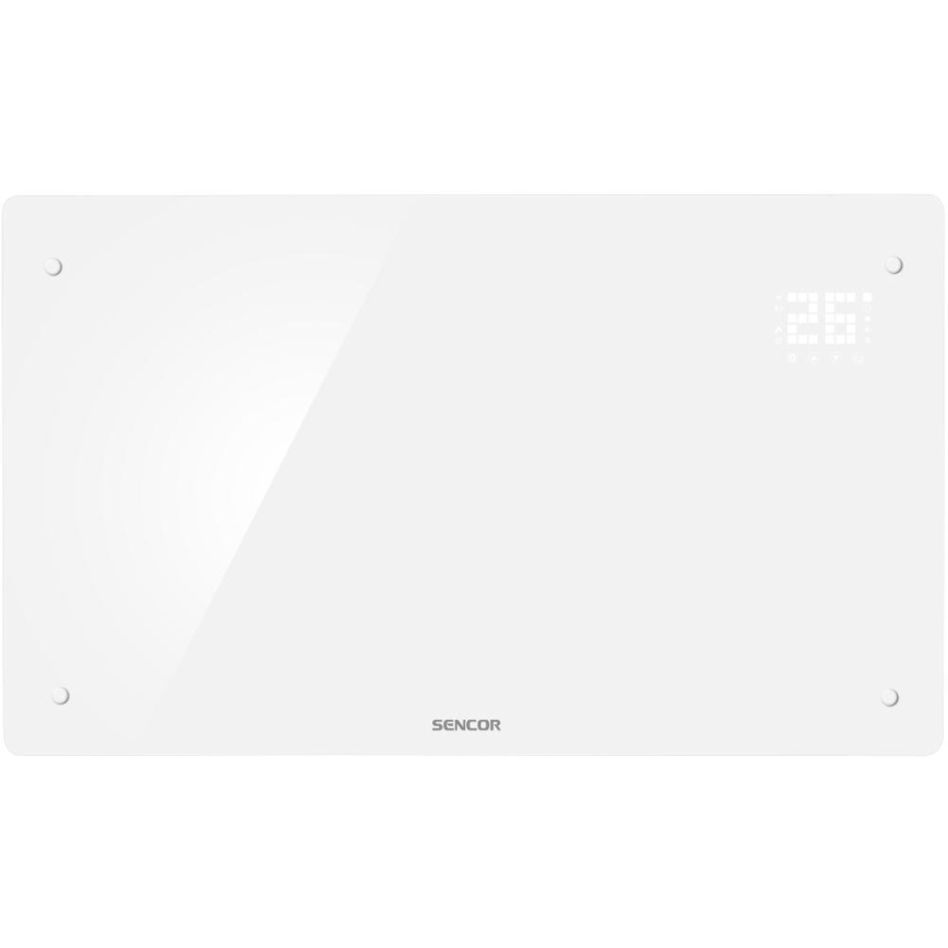Sencor - Inteligentny elektryczny grzejnik/konwektor 2000W/230V IP24 Wi-Fi biały + zdalne sterowanie