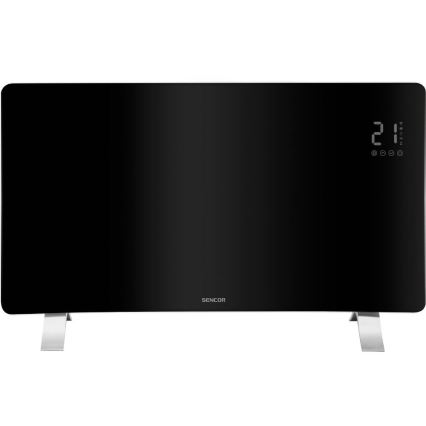 Sencor - Inteligentny elektryczny konwektor 1200/2400 W, 230 V, IP24, Wi-Fi, czarny