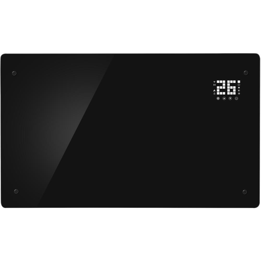 Sencor - Inteligentny elektryczny grzejnik/konwektor 2000W/230V IP24 Wi-Fi czarny + pilot zdalnego sterowania