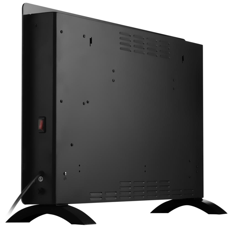 Sencor - Inteligentny elektryczny grzejnik/konwektor 2000W/230V IP24 Wi-Fi czarny + pilot zdalnego sterowania