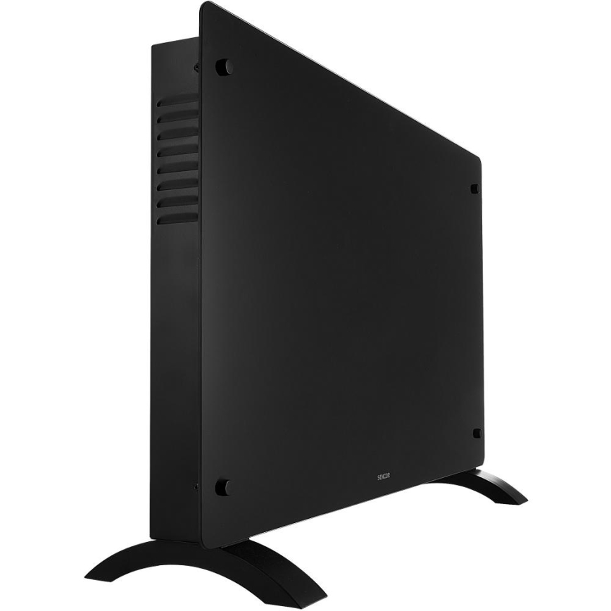 Sencor - Inteligentny elektryczny grzejnik/konwektor 2000W/230V IP24 Wi-Fi czarny + pilot zdalnego sterowania