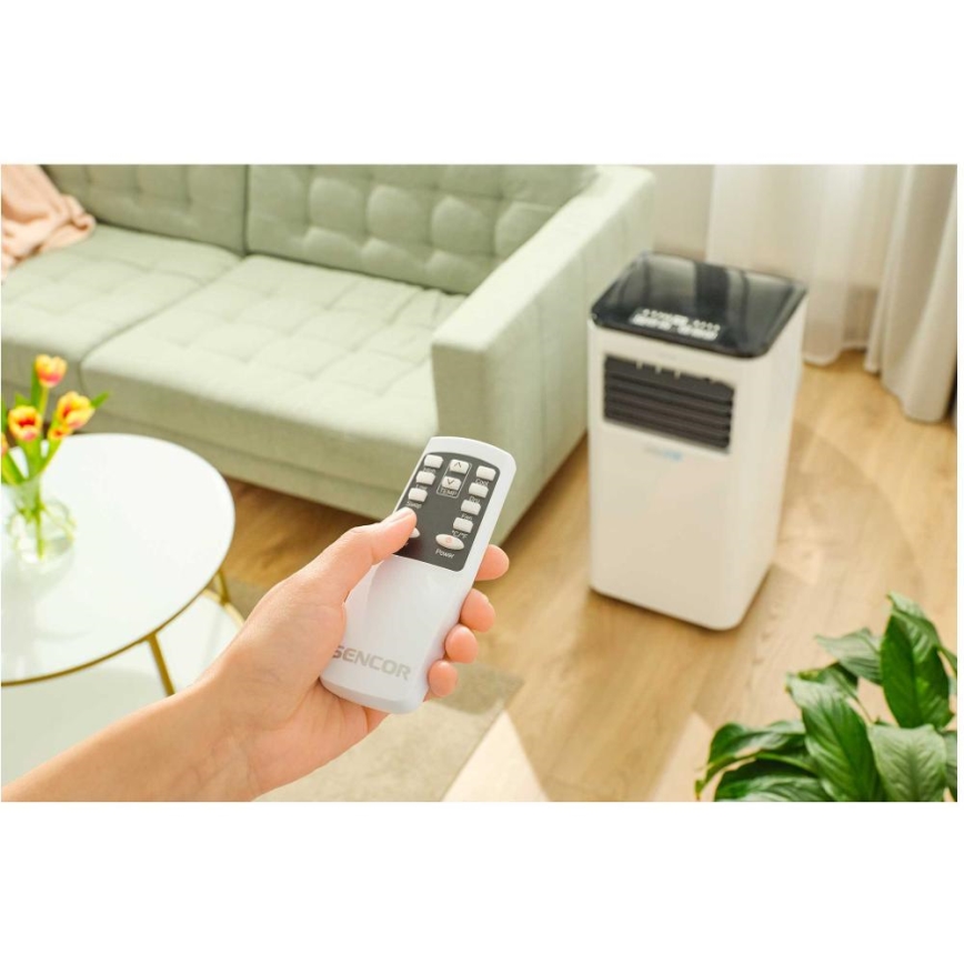 Sencor - Inteligentny mobilny klimatyzator 3w1 z kompletnym wyposażeniem 1050W/230V 10000 BTU Wi-Fi + zdalne sterowanie