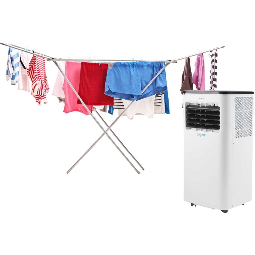 Sencor - Inteligentny mobilny klimatyzator 3w1 z kompletnym wyposażeniem 1050W/230V 10000 BTU Wi-Fi + zdalne sterowanie