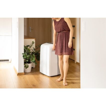 Sencor - Inteligentny mobilny klimatyzator 3w1 z kompletnym wyposażeniem 1450W/230V 12000 BTU Wi-Fi biały + zdalne sterowanie