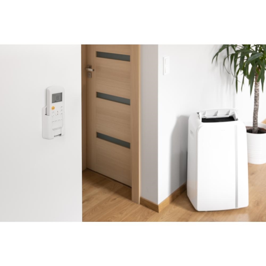 Sencor - Inteligentny mobilny klimatyzator 3w1 z kompletnym wyposażeniem 1450W/230V 12000 BTU Wi-Fi biały + zdalne sterowanie