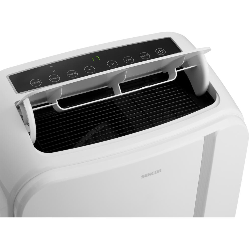 Sencor - Inteligentny mobilny klimatyzator 3w1 z kompletnym wyposażeniem 1450W/230V 12000 BTU Wi-Fi biały + zdalne sterowanie