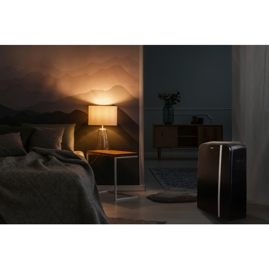 Sencor - Inteligentny mobilny klimatyzator 3w1 z kompletnym wyposażeniem 1450W/230V 12000 BTU Wi-Fi czarny + zdalne sterowanie