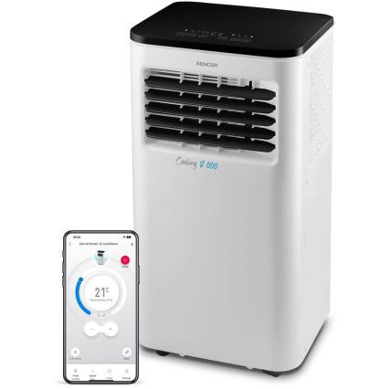 Sencor - Inteligentny mobilny klimatyzator 3w1 z kompletnym wyposażeniem 805W/230V 8000 BTU Wi-Fi + zdalne sterowanie