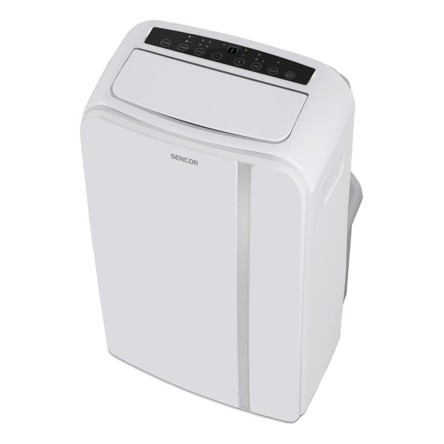Sencor - Inteligentny mobilny klimatyzator 3w1 z kompletnym wyposażeniem 1450W/230V 12000 BTU Wi-Fi biały + zdalne sterowanie
