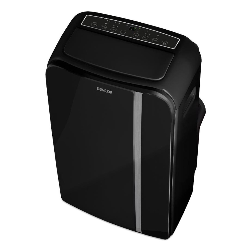 Sencor - Inteligentny mobilny klimatyzator 3w1 z kompletnym wyposażeniem 1450W/230V 12000 BTU Wi-Fi czarny + zdalne sterowanie