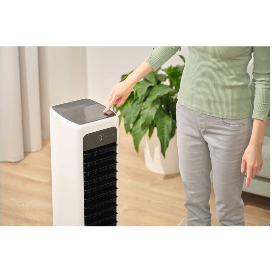 Sencor - Inteligentny mobilny klimatyzer 60W/230V Wi-Fi biały + zdalne sterowanie