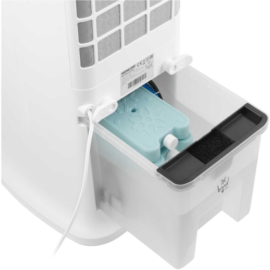 Sencor - Inteligentny mobilny klimatyzer 60W/230V Wi-Fi biały + zdalne sterowanie