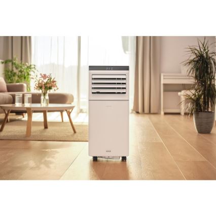 Sencor - Inteligentna przenośna klimatyzacja 3 w 1 wraz z kompletnym zestawem akcesoriów 1020W/230V 10000 BTU Wi-Fi biała + pilot zdalnego sterowania