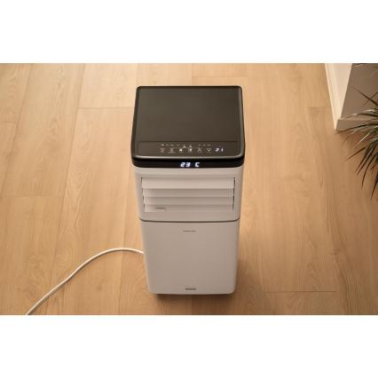 Sencor - Inteligentna przenośna klimatyzacja 3 w 1 wraz z kompletnym zestawem akcesoriów 1020W/230V 10000 BTU Wi-Fi biała + pilot zdalnego sterowania
