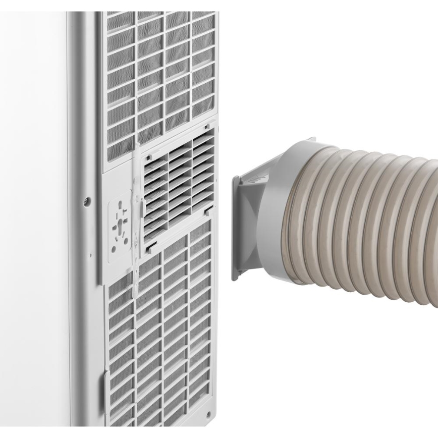 Sencor - Inteligentna przenośna klimatyzacja 3 w 1 wraz z kompletnym zestawem akcesoriów 1020W/230V 10000 BTU Wi-Fi biała + pilot zdalnego sterowania