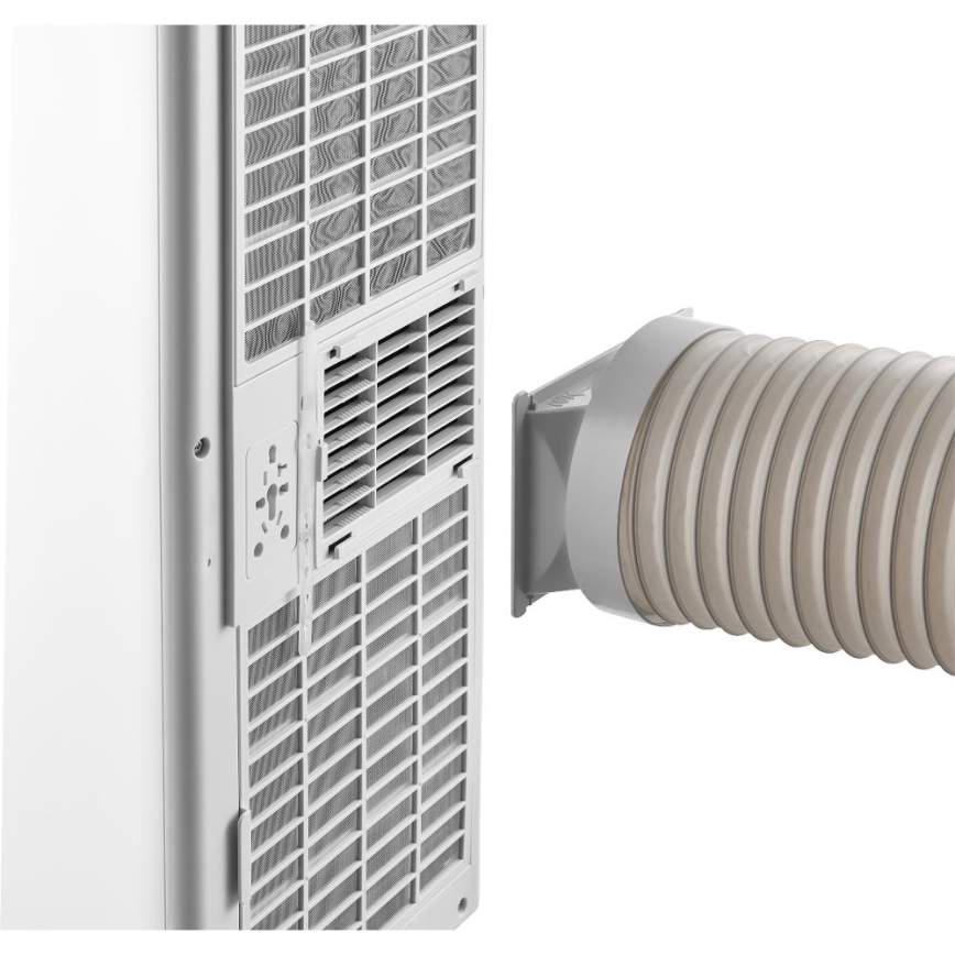 Sencor - Inteligentny przenośny klimatyzator 3 w 1 wraz z kompletnym wyposażeniem 815W/230V 8000 BTU Wi-Fi biały + pilot zdalnego sterowania