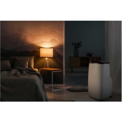 Sencor - Inteligentny przenośny klimatyzator 4 w 1 z pełnym zestawem akcesoriów 1750W/230V 18000 BTU Wi-Fi biały + pilot zdalnego sterowania