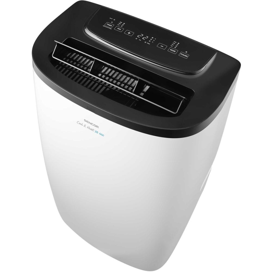 Sencor - Inteligentny przenośny klimatyzator 4 w 1 z pełnym zestawem akcesoriów 1750W/230V 18000 BTU Wi-Fi biały + pilot zdalnego sterowania