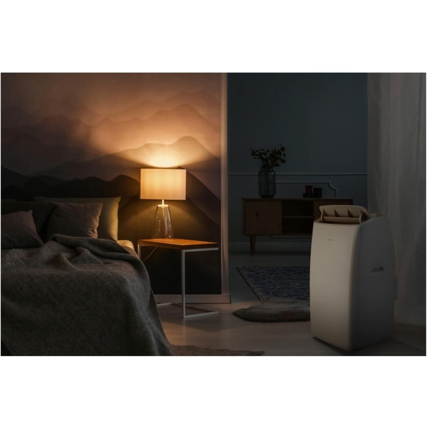 Sencor - Inteligentny klimatyzator przenośny 5 w 1 z kompletnym zestawem akcesoriów 733W/230V 9000 BTU Wi-Fi biały + pilot zdalnego sterowania