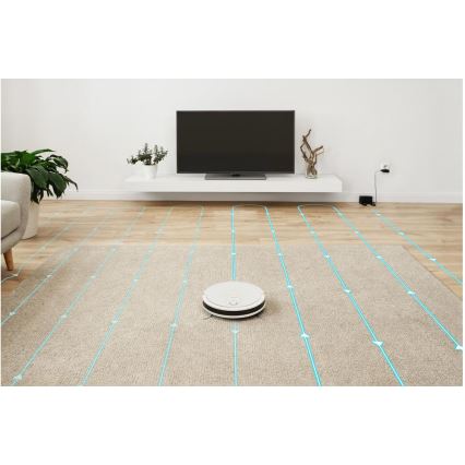 Sencor - Inteligentny robot sprzątający z funkcją mopowania 2w1 28W/2600 mAh Wi-Fi biały + pilot zdalnego sterowania