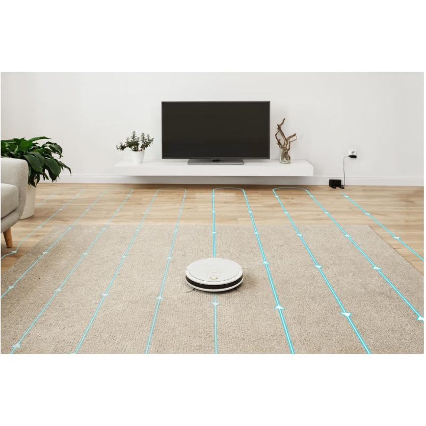 Sencor - Inteligentny robot sprzątający z funkcją mopowania 2w1 28W/2600 mAh Wi-Fi biały + pilot zdalnego sterowania