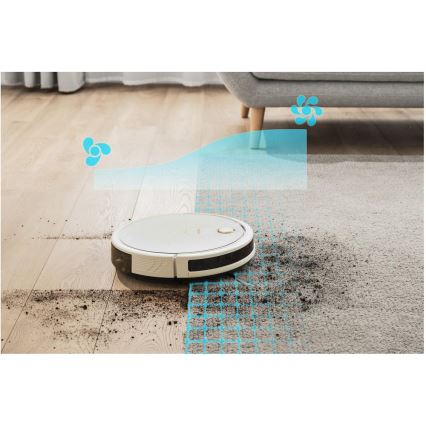 Sencor - Inteligentny robot sprzątający z funkcją mopowania 2w1 28W/2600 mAh Wi-Fi biały + pilot zdalnego sterowania