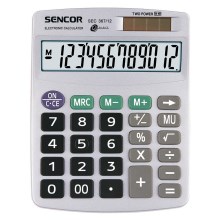 Sencor - Kalkulator stołowy 1xLR44 srebrny