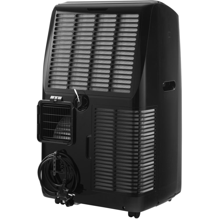 Sencor - Inteligentna przenośna klimatyzacja 4w1 z pełnym zestawem akcesoriów 900W/230V 9000 BTU Wi-Fi czarna + pilot zdalnego sterowania