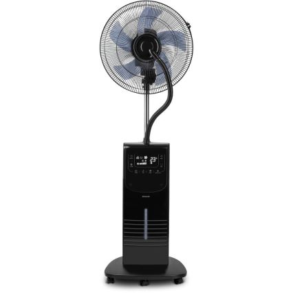 Sencor - Klimatyzer ze spryskiwaczem wodnym 90W/230V czarny + pilot zdalnego sterowania