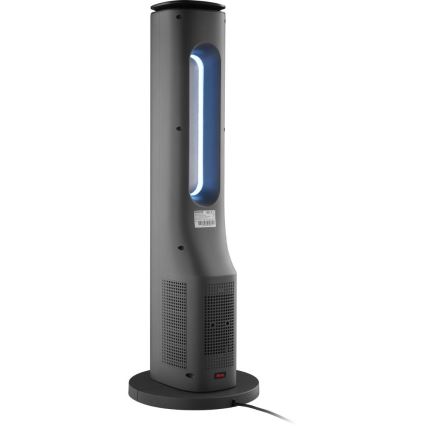 Sencor - Kolumnowy wentylator bezłopatkowy z ceramiczną grzałką 1200/2000 W/230 V antracyt + pilot