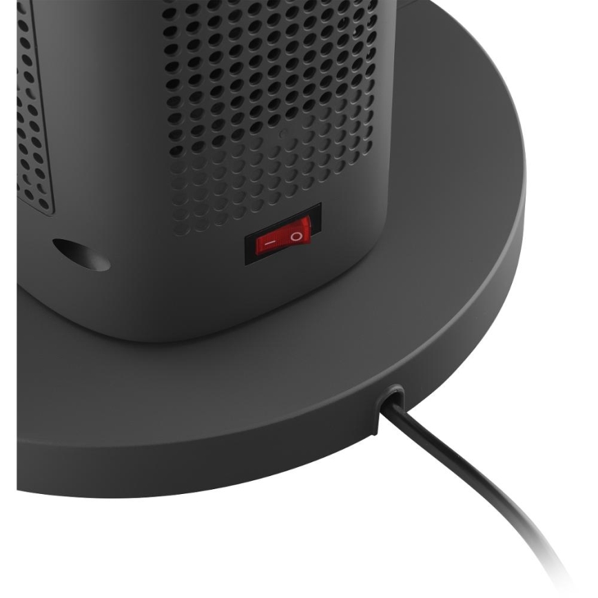 Sencor - Kolumnowy wentylator bezłopatkowy z ceramiczną grzałką 1200/2000 W/230 V antracyt + pilot