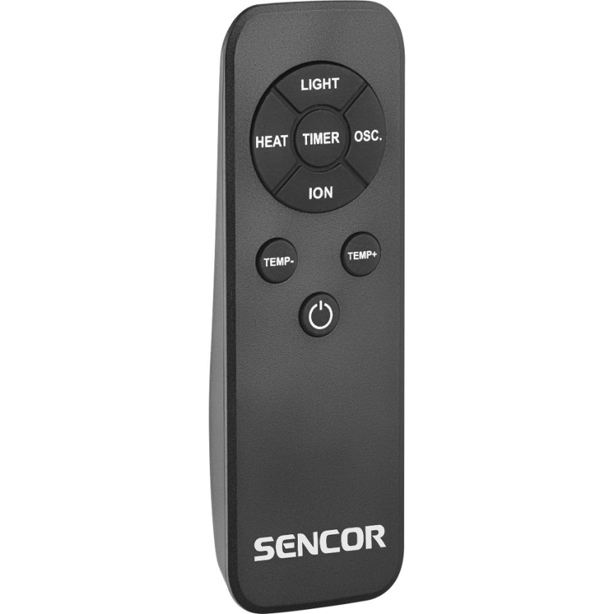 Sencor - Kolumnowy wentylator bezłopatkowy z ceramiczną grzałką 1200/2000 W/230 V antracyt + pilot