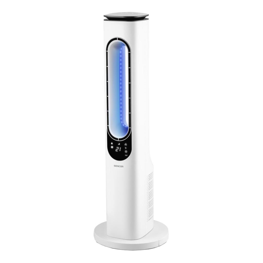 Sencor - Kolumnowy wentylator bezłopatkowy 50W/230V biały + zdalne sterowanie