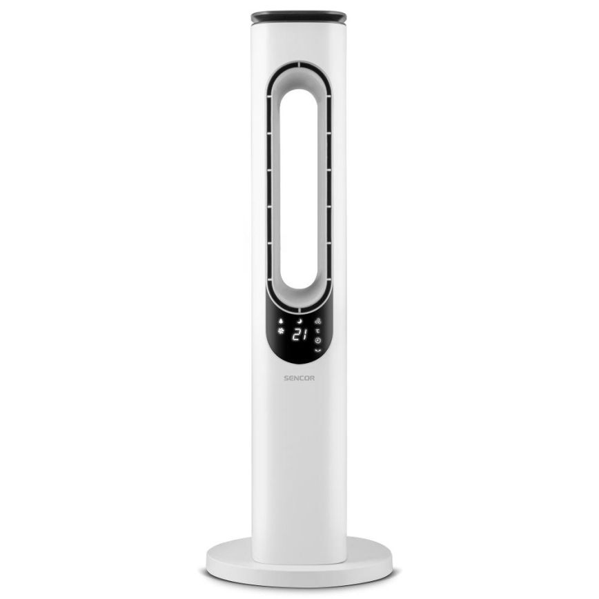 Sencor - Kolumnowy wentylator bezłopatkowy 50W/230V biały + zdalne sterowanie