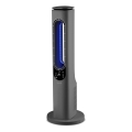 Sencor - Kolumnowy wentylator bezłopatkowy z ceramiczną grzałką 1200/2000 W/230 V antracyt + pilot
