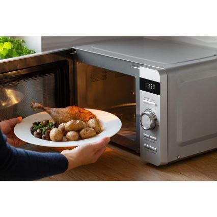 Sencor - Kuchenka mikrofalowa 800 W/230 V, 17 l, srebrna