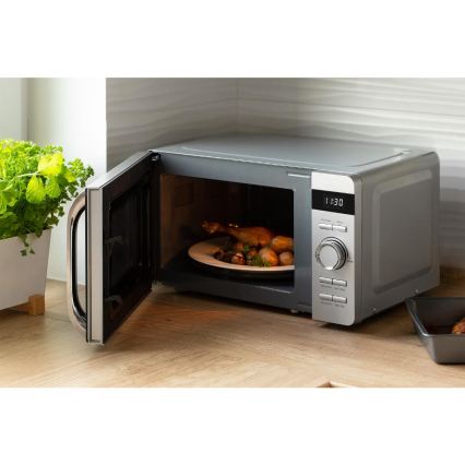Sencor - Kuchenka mikrofalowa 800 W/230 V, 17 l, srebrna