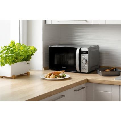 Sencor - Kuchenka mikrofalowa 800 W/230 V, 17 l, srebrna