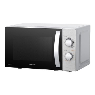 Sencor - Kuchenka mikrofalowa z funkcją grilla 700W/1000W/230V 20 l matowy chrom