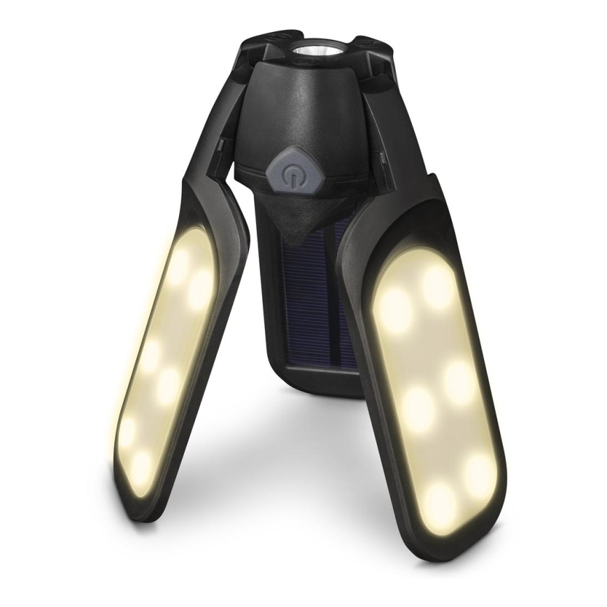Sencor - ładowalna latarka kempingowa LED z panelem solarnym, 3W/1600 mAh, IPX4