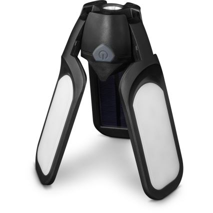 Sencor - ładowalna latarka kempingowa LED z panelem solarnym, 3W/1600 mAh, IPX4