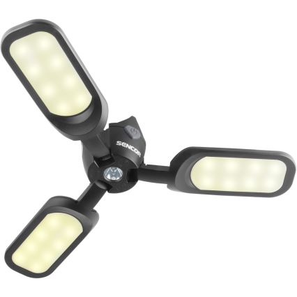 Sencor - ładowalna latarka kempingowa LED z panelem solarnym, 3W/1600 mAh, IPX4