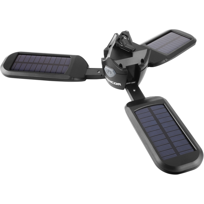 Sencor - ładowalna latarka kempingowa LED z panelem solarnym, 3W/1600 mAh, IPX4