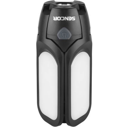 Sencor - ładowalna latarka kempingowa LED z panelem solarnym, 3W/1600 mAh, IPX4