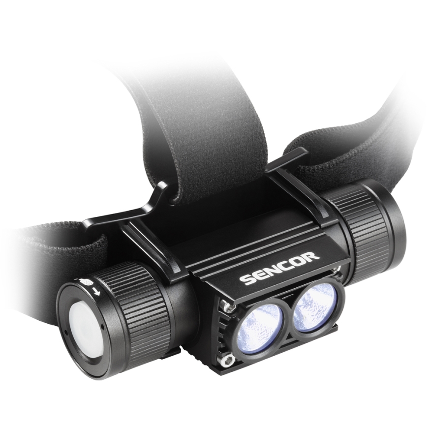 Sencor - LED aluminiowa czołówka ładowalna LED/5W/2600 mAh IP65