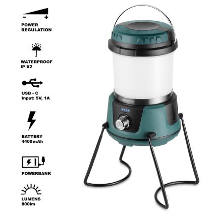 Sencor - Regulowana jasność wielofunkcyjna lampa LED z powerbanką LED/10W/4400 mAh IPX2